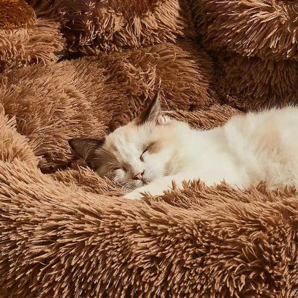 Big Paw Plush Pet Sofa Bed – Washable Dog & Cat Bed with Calming Raised Edges (Small to XL)