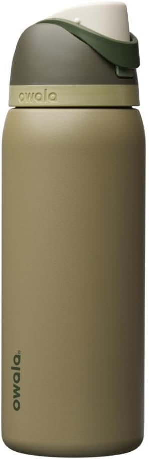 Owala FreeSip Insulated Stainless Steel Water Bottle with Straw, BPA-Free Sports Water Bottle, Great for Travel, 24 Oz, Black Cherry
