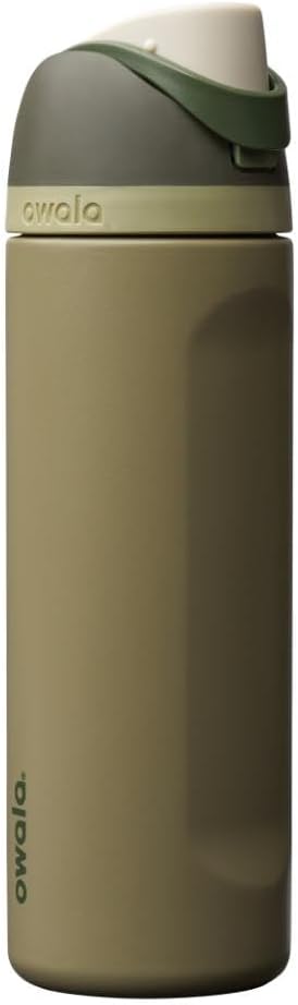 Owala FreeSip Insulated Stainless Steel Water Bottle with Straw, BPA-Free Sports Water Bottle, Great for Travel, 24 Oz, Black Cherry