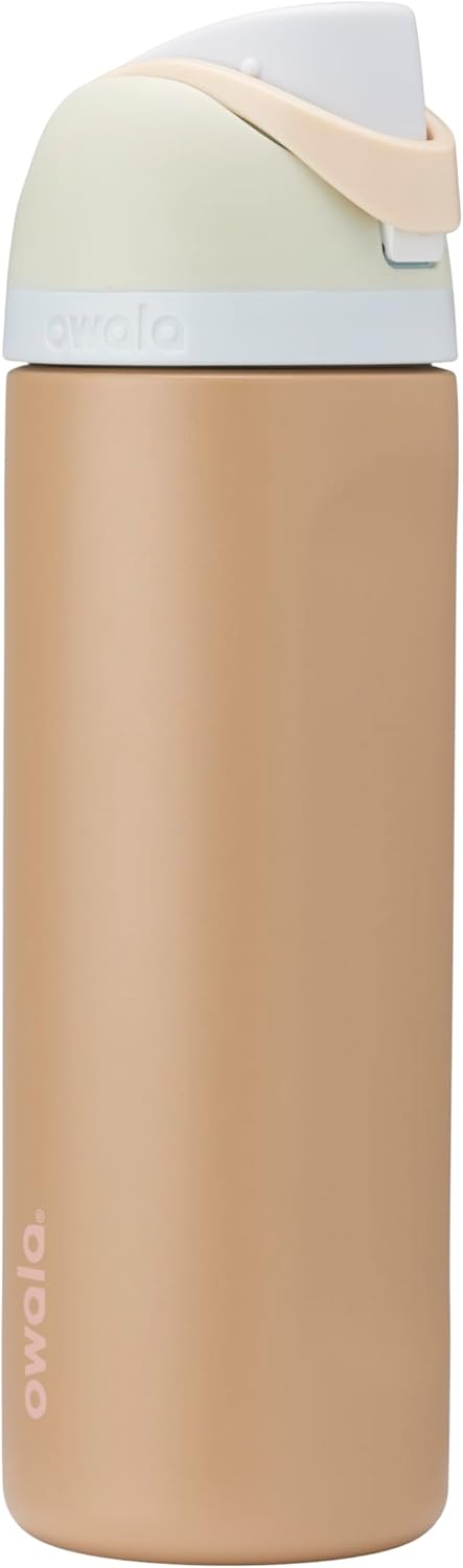 Owala FreeSip Insulated Stainless Steel Water Bottle with Straw, BPA-Free Sports Water Bottle, Great for Travel, 24 Oz, Black Cherry