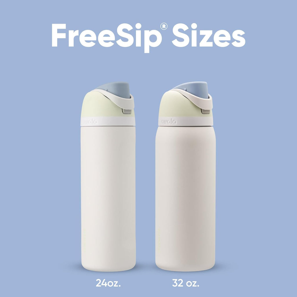 Owala FreeSip Insulated Stainless Steel Water Bottle with Straw, BPA-Free Sports Water Bottle, Great for Travel, 24 Oz, Black Cherry