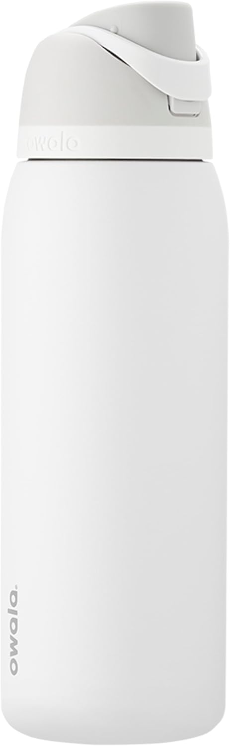 Owala FreeSip Insulated Stainless Steel Water Bottle with Straw, BPA-Free Sports Water Bottle, Great for Travel, 24 Oz, Black Cherry