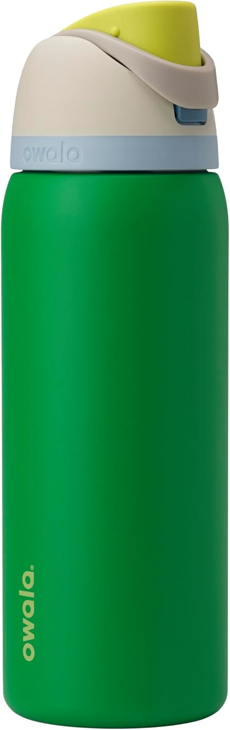 Owala FreeSip Insulated Stainless Steel Water Bottle with Straw, BPA-Free Sports Water Bottle, Great for Travel, 24 Oz, Black Cherry