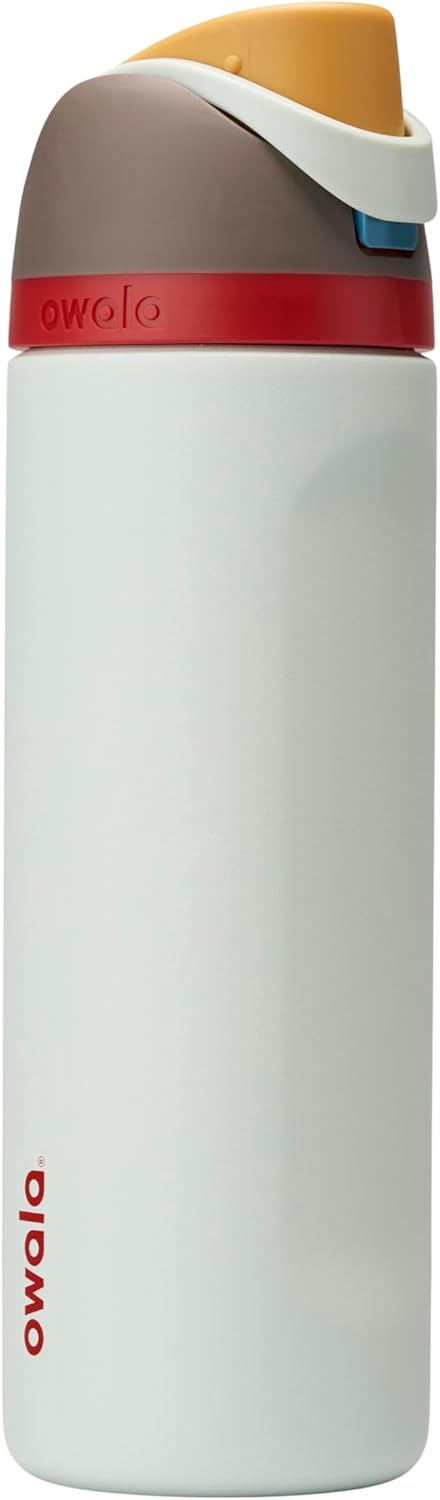 Owala FreeSip Insulated Stainless Steel Water Bottle with Straw, BPA-Free Sports Water Bottle, Great for Travel, 24 Oz, Black Cherry