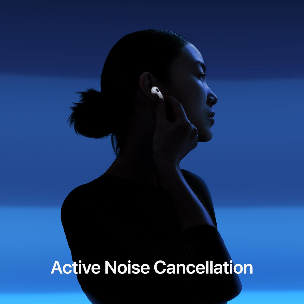 Apple AirPods 4 Wireless Earbuds, Bluetooth Headphones, with Active Noise Cancellation, Adaptive, Transparency Mode, Personalized Spatial Audio, USB-C Charging Case, Wireless Charging, H2 Chip