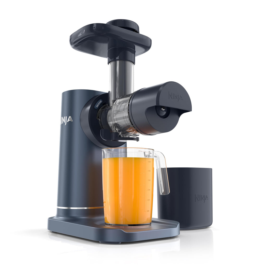 Ninja NeverClog Cold Press Juicer | Powerful Electric Slow Masticating Juicer with Pulp Control | XL Capacity | 24 oz. Juice Jug & 36 oz. Pulp Container | Dishwasher Safe | Charcoal | 150W | JC151