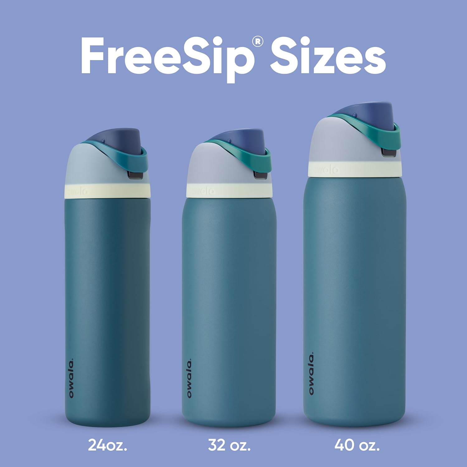 Owala FreeSip Insulated Stainless Steel Water Bottle with Straw, BPA-Free Sports Water Bottle, Great for Travel, 24 Oz, Black Cherry