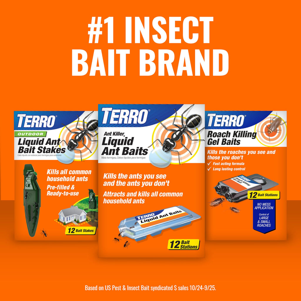 Terro, Ant Killer Bait Stations T300B - Liquid Bait to Eliminate Ants - Bait System - Stations for Effective Indoor Ant Control, 12 Count