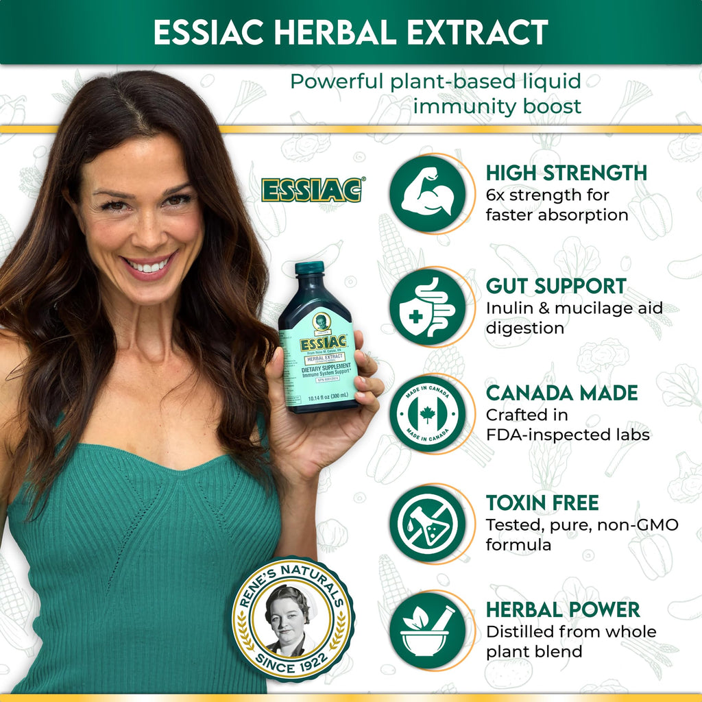 Essiac Original Herbal Liquid Extract – 10.14 fl oz Bottle | Powerful Antioxidant Blend to Help Promote Overall Health & Well-Being | Original Formula from 1922