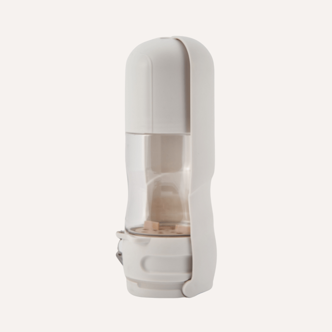 Tilley + Me Travel Dog Water Bottle with Treat Holder – Leakproof & BPA-Free 350mL
